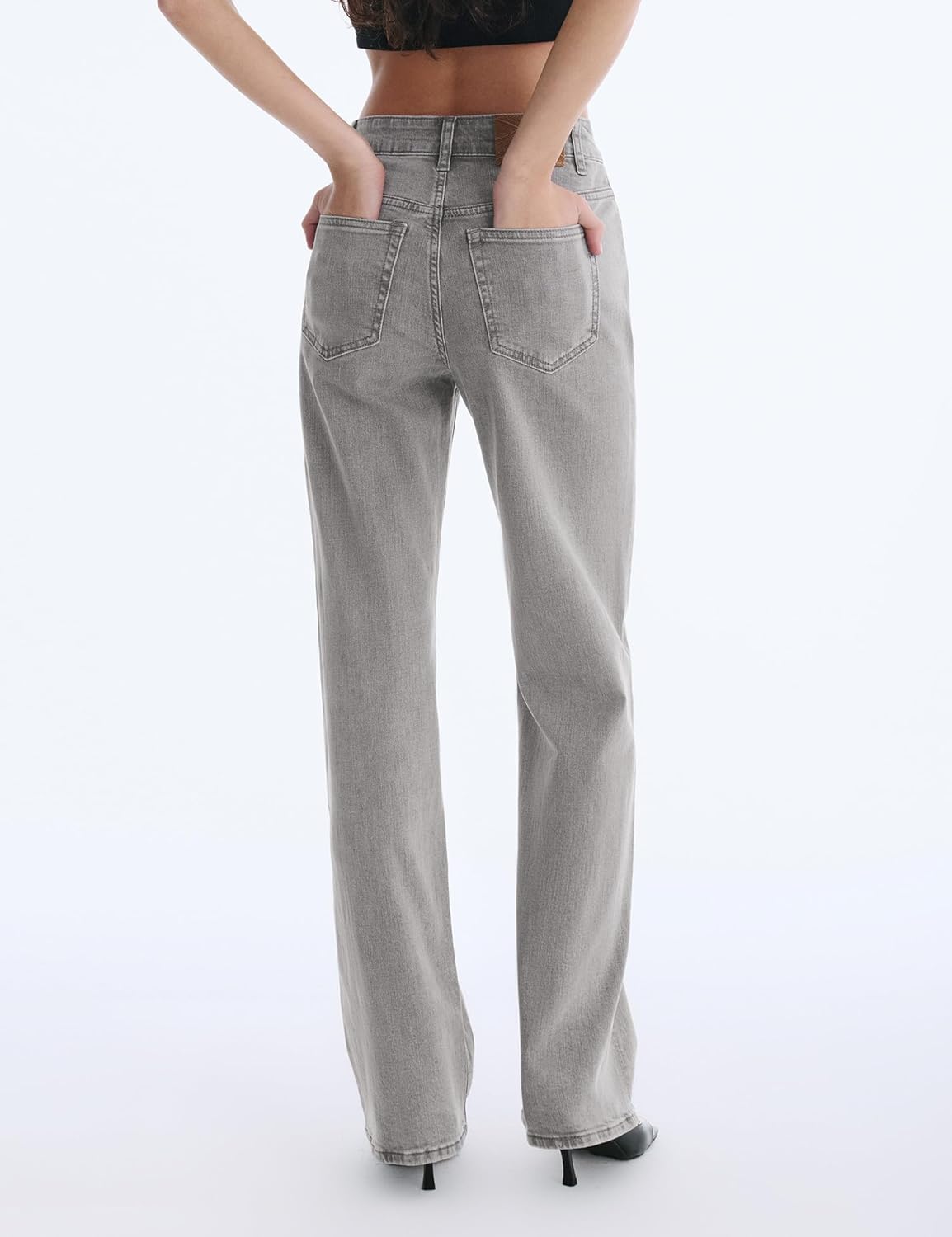 Women’s Jeans High Waisted Straight Leg Stretchy Jeans Trendy Wide Leg Casual Fit Denim Pants - Image 4