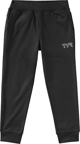 TYR Tech Jogger, Athletic Relaxed Fit Warm Up Pant Pantalon de survêtement, Noir