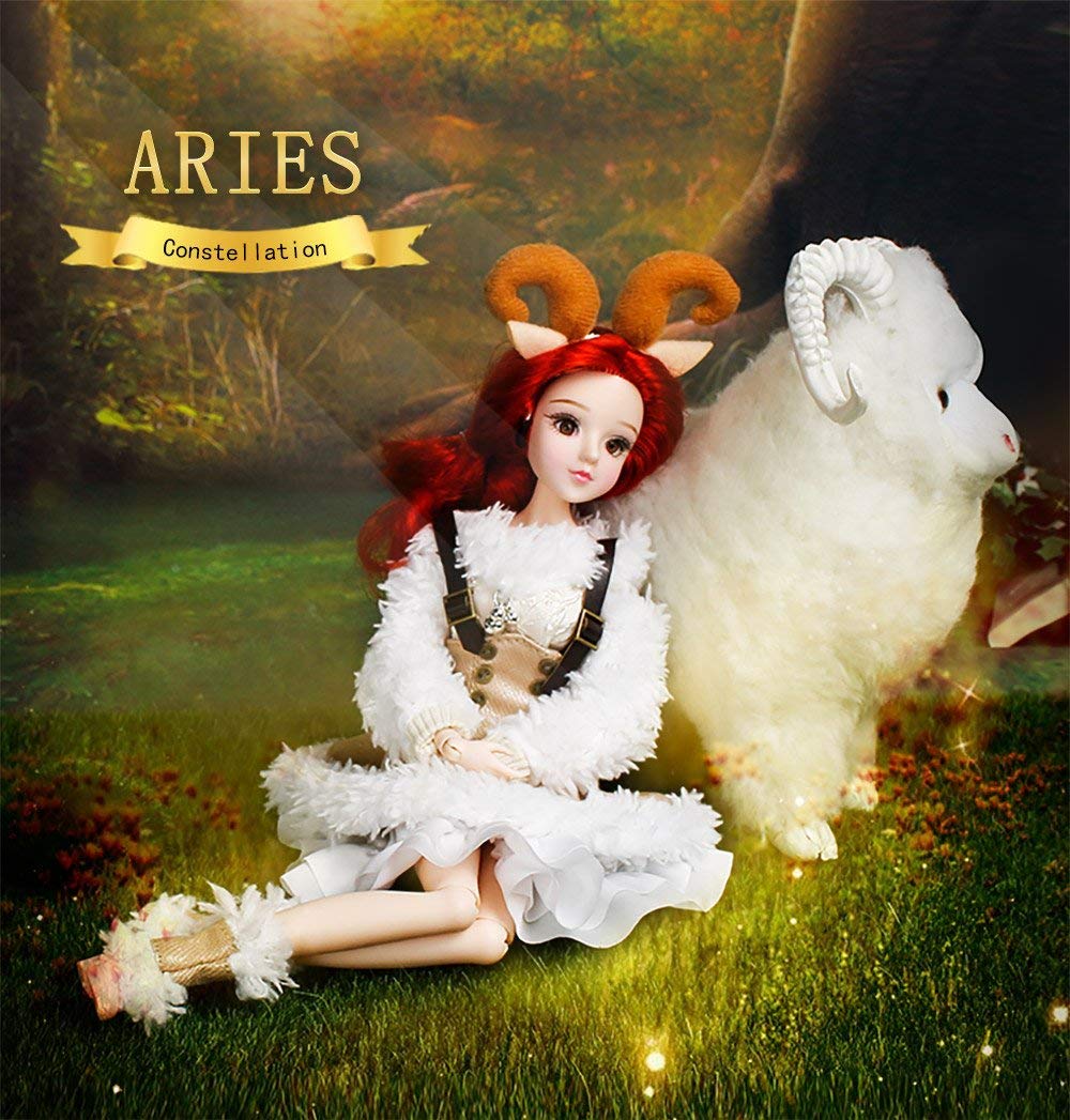 Mystery Magic Girl Fortune Days BJD Doll 12 inch Twelve Constellation Series Doll (Aries)