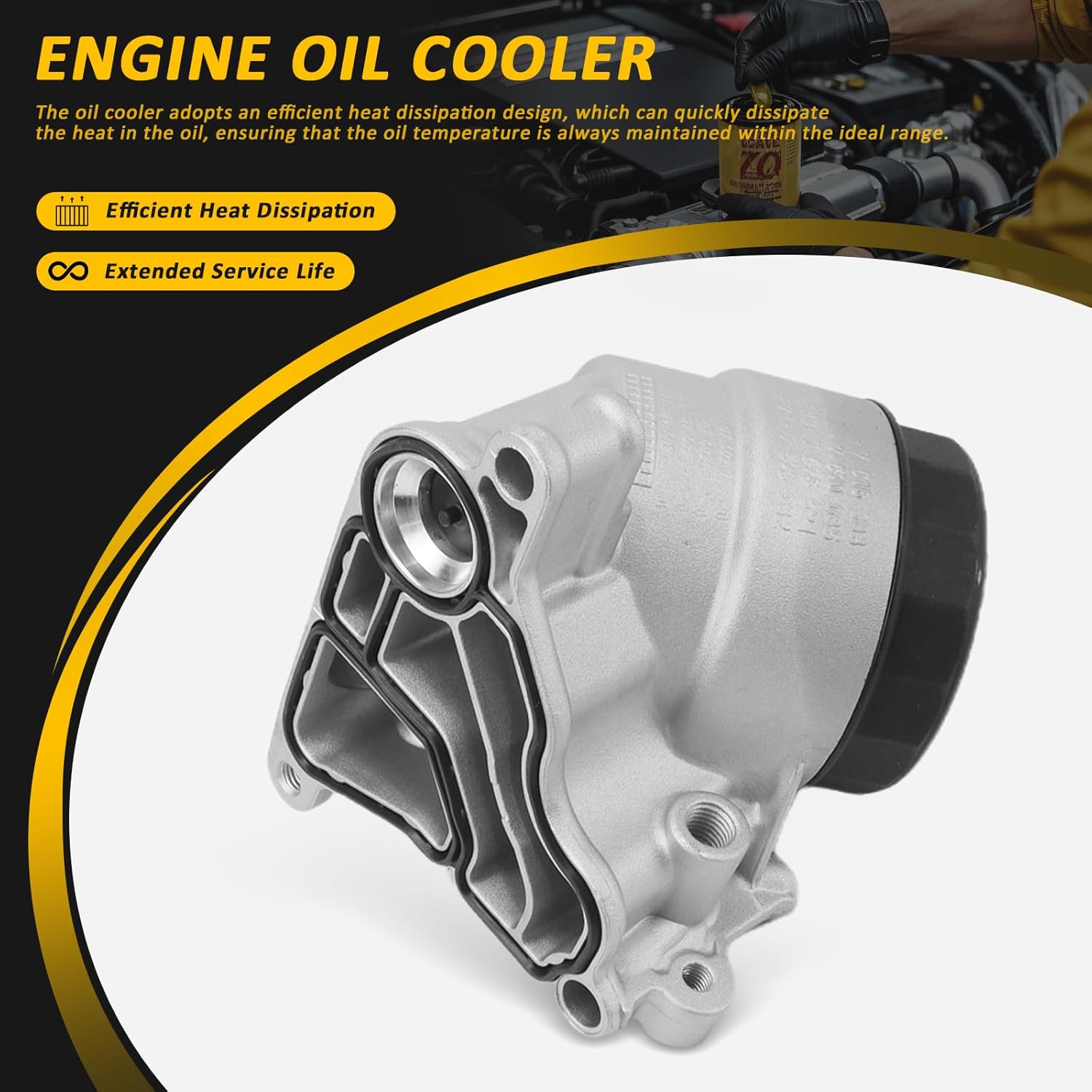 11428683206 Engine Oil Cooler Filter Housing Assembly For BMW 1 2 3 4 5 6 7 X1 X3 X4 X5 X6 Z4 Series Replace# 11427516383 11427525333 11427525334 11428637812 11428637820 11428637821 926-463