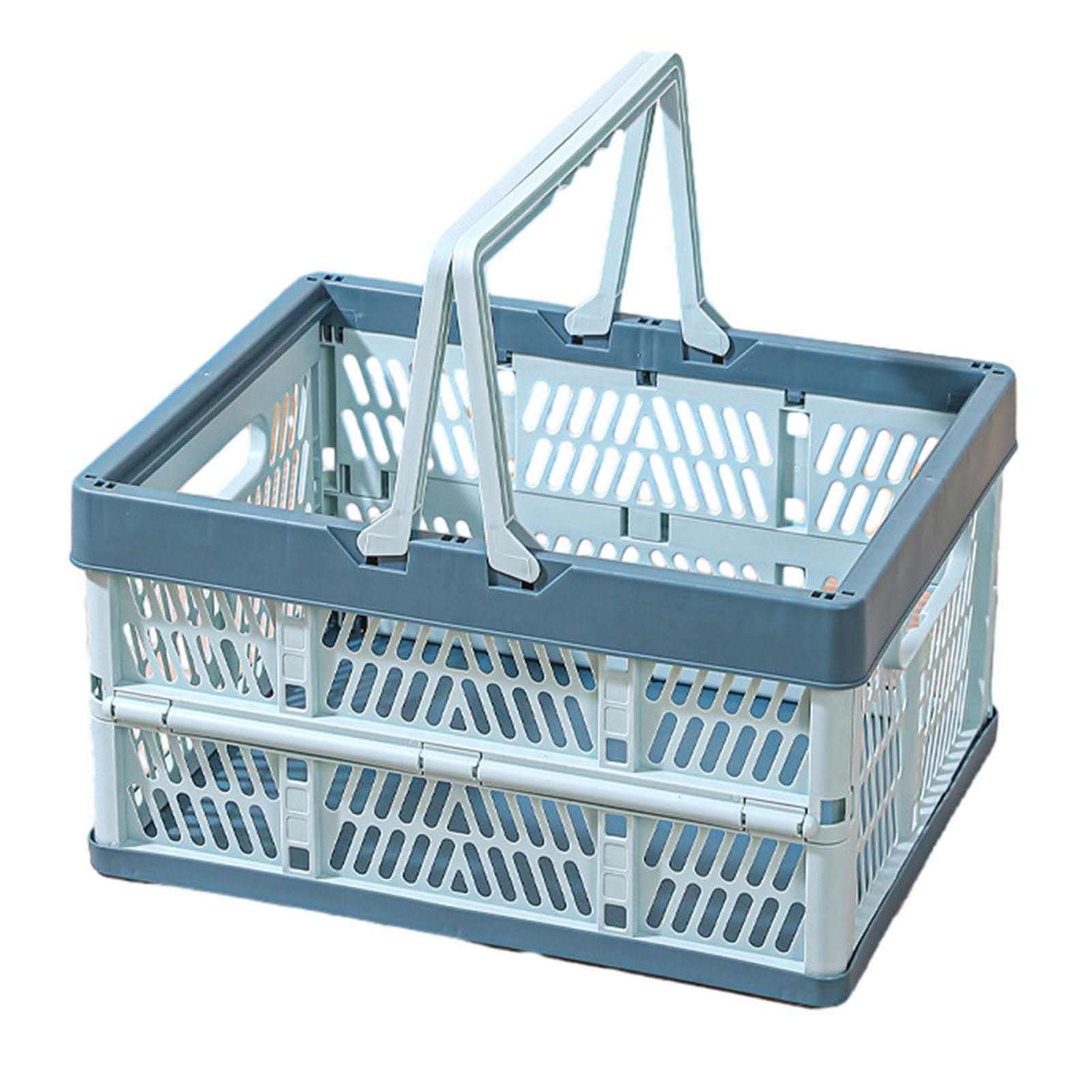 matumou Collapsible Storage Crate Plastic Foldable Storage Basket Large Capacity Stackable Crate with Handles for Office Bedroom Kitchen