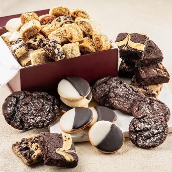 Dulcet Thank You & Congratulations Gift Basket Gourmet Food Gift Basket with Fresh Brownies, Cookies & Pastries Appreciation Gifts for Teachers, Students, Employees, Co-Workers, Friends & Family