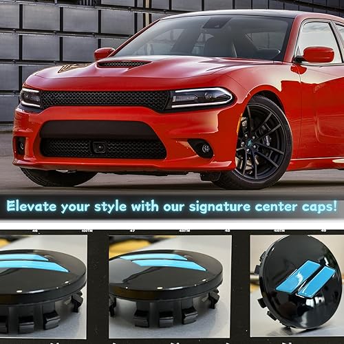 Miniatura 10 de 4 tapas centrales de rueda de 2.5 pulgadas para Dodge Charger Durango Dart 2015-2020 JeepChrysler
