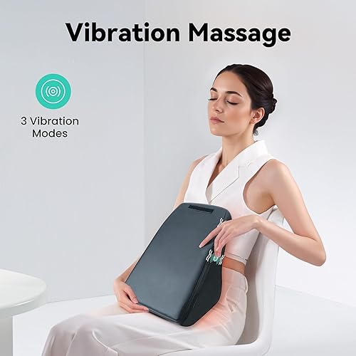 Miniatura 5 de Snailax Masajeador de espalda para dolor de espalda, tejido profundo, masajeador shiatsu de cuello y espalda con calor, vibración, almohada de