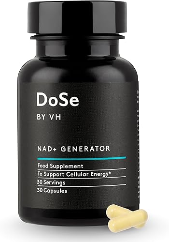 DoSe by VH Generador NAD+ - Suplemento NAD con RiaGev-WS, vitamina B3 y vitamina C - Apoya los niveles de NAD+, energía celular, metabolismo y