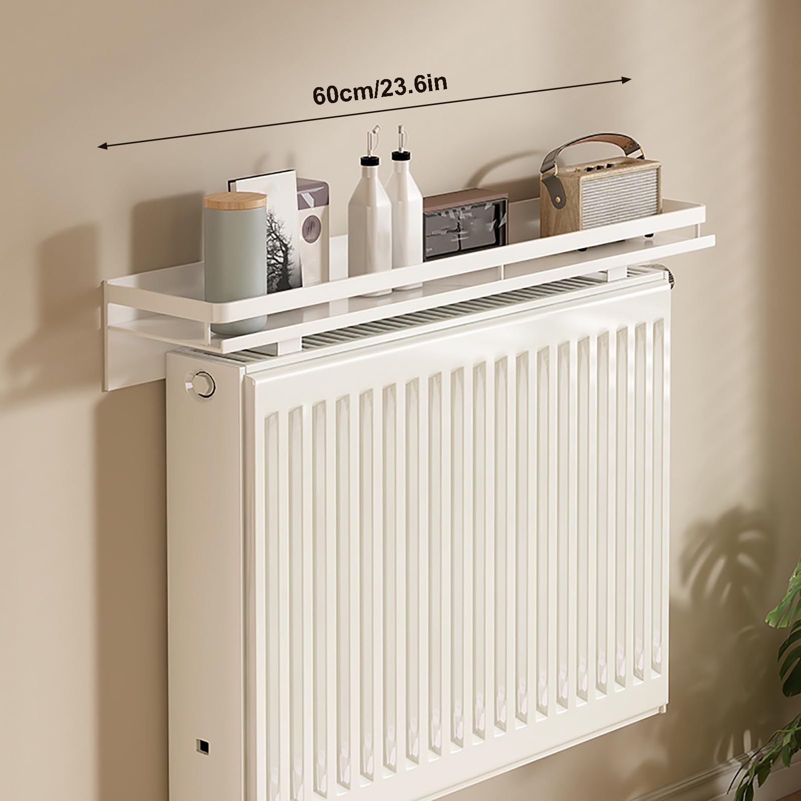 Mensola per termosifone, decorazione per la casa e riscaldamento efficiente, sponda rialzata, senza necessità di foratura