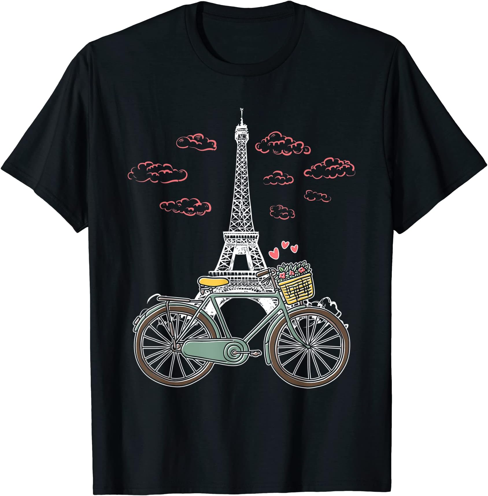 Love Paris France Girls Eiffel Tower T-Shirt