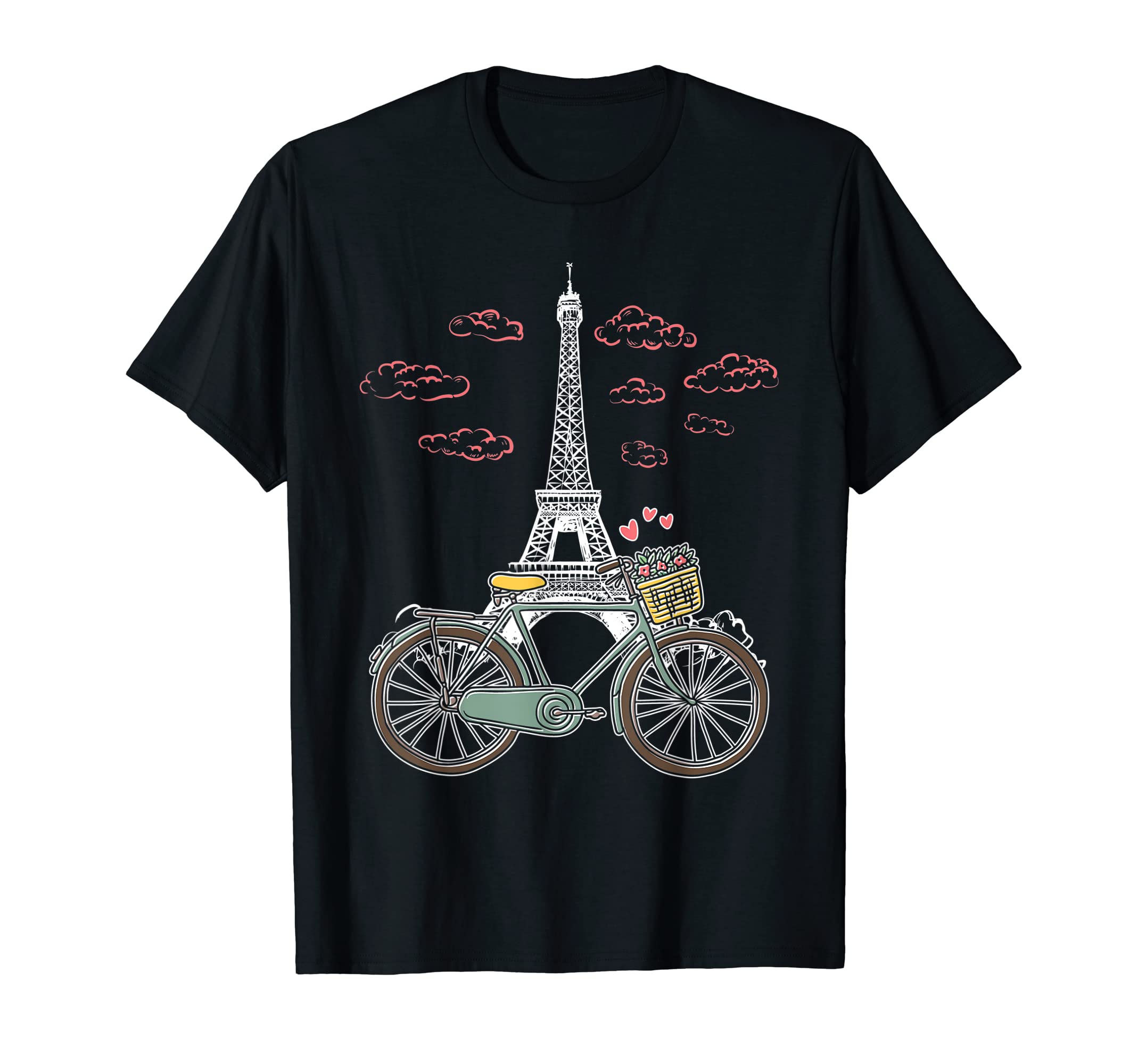 Love Paris France Girls Eiffel Tower T-Shirt
