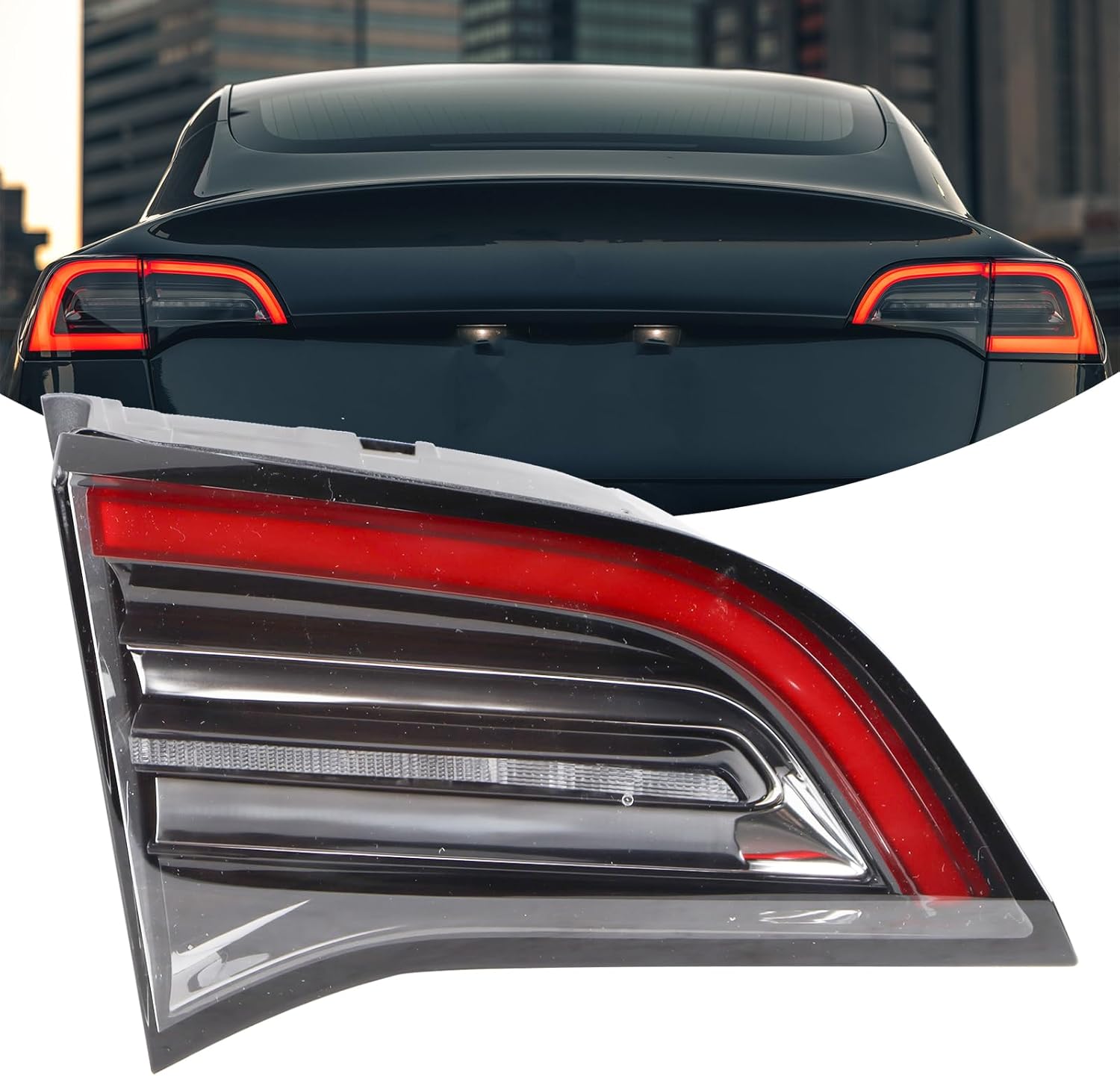 3PINS LH Inner LED Tail Light Assembly Compatible With 2017-2020 Tesla Model 3 Rear Inner Lamp Left Driver Side Replacement 1502088-00-B