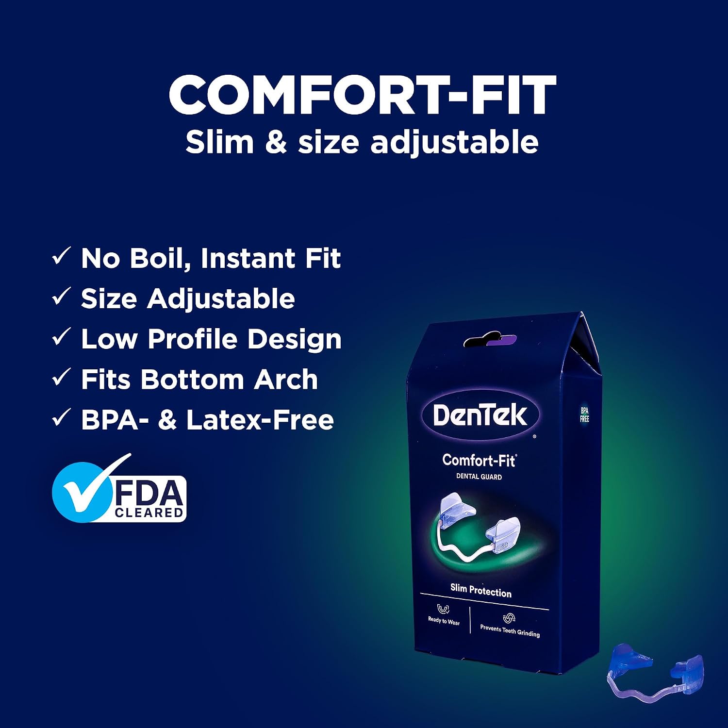 DenTek Comfort-Fit Dental Guard, 1 Storage Case & Pack of 2 Guards image 2