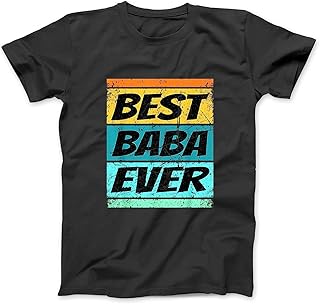 Vintage Best Baba Ever Shirt Father's Day Baba T-Shirt Sweatshirt Hoodie Tanktop for Men Women Kids Black