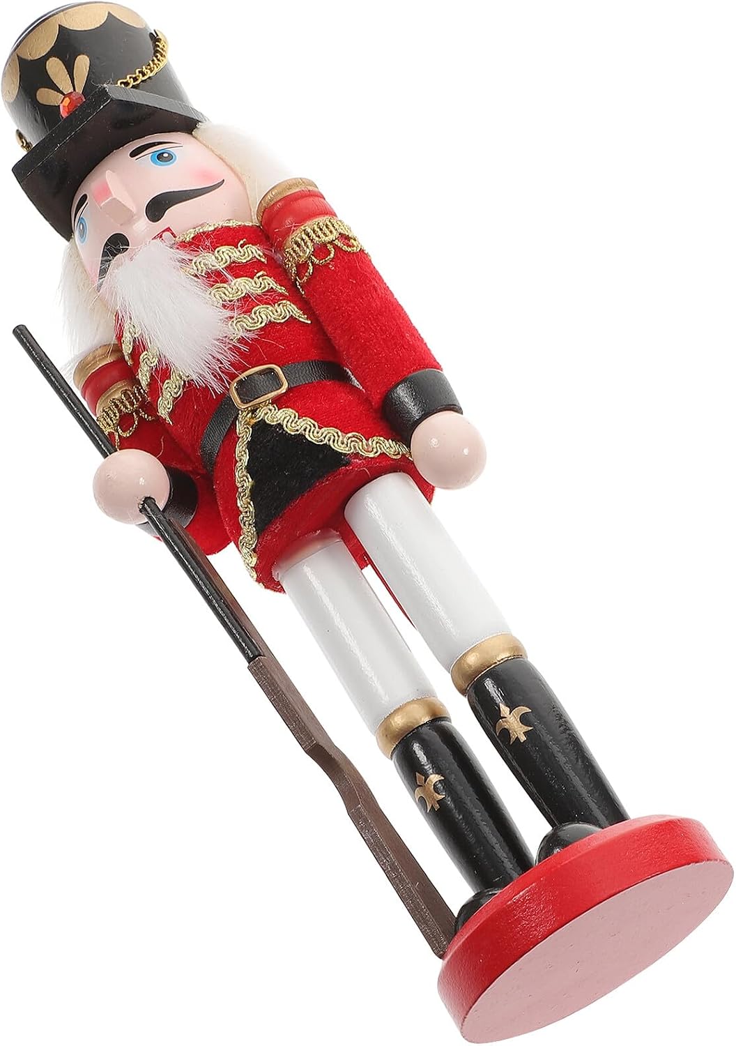 Wooden Nutcracker Soldier Figurine Small Holiday Nutcracker Christmas Decor Tabletop Ornament for Seasonal Home Decoration