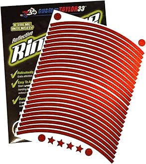 customTAYLOR33 (All Vehicles Red High Intensity Grade Reflective Copyrighted Safety Rim Tapes (Must Select Your Rim Size), 20" (Rim Size)