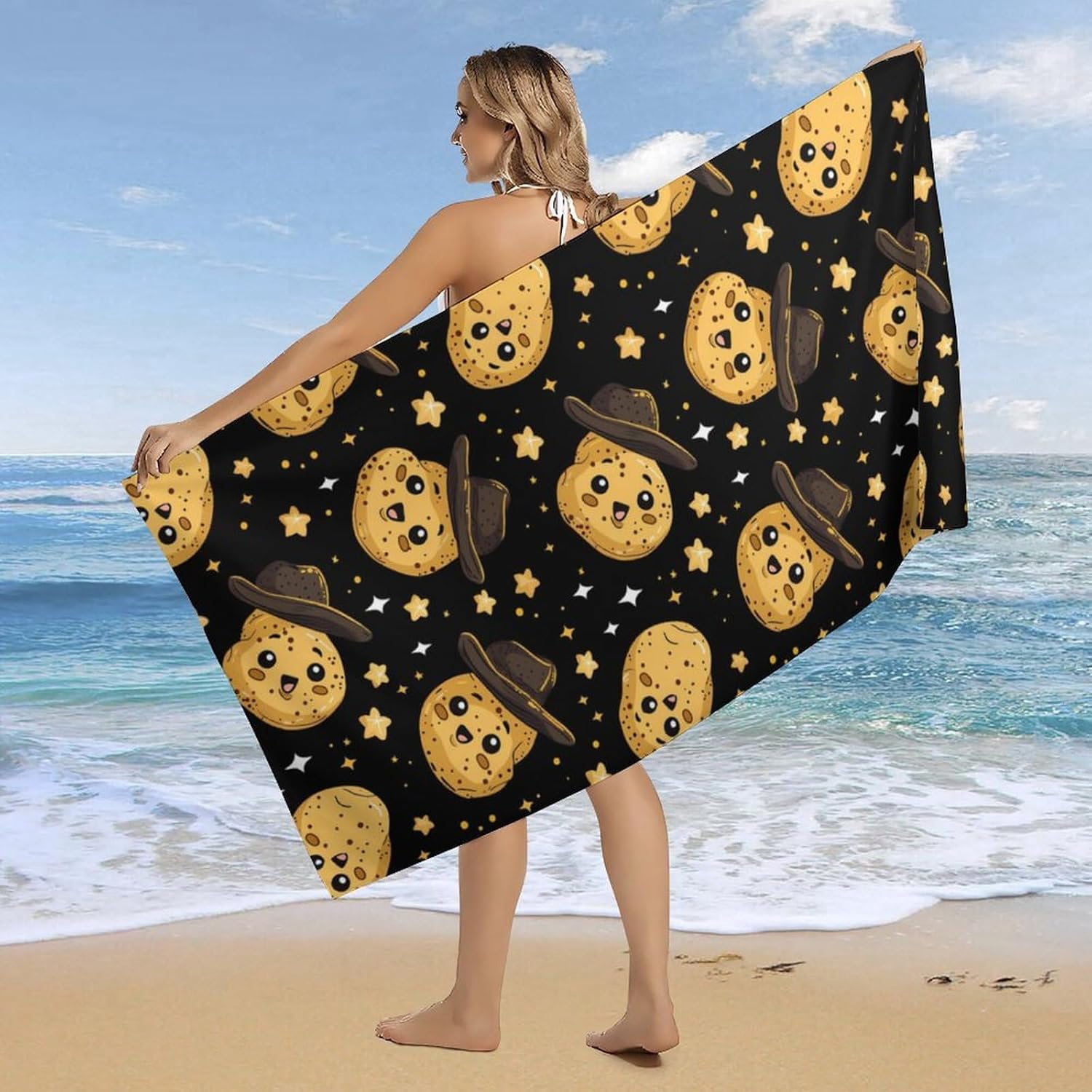 Potatoes Bath Towel Beach Towels Quick Dry Oversized Bath Blanket Highly Absorbent Towel for Women Men 160x80cm