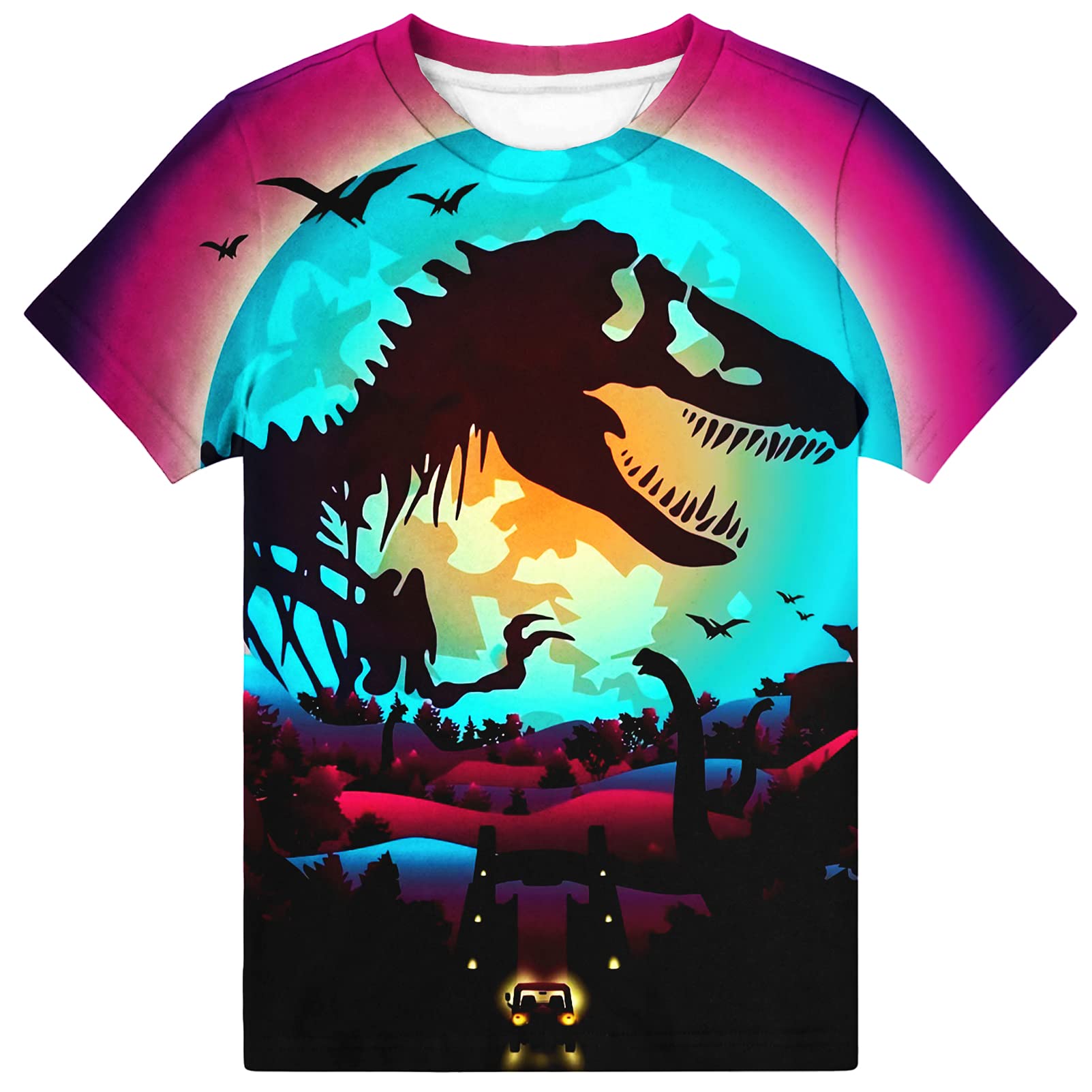 HgvoettyBoys Girls 3D Shirts Graphic Kids T-Shirt Crewneck Short Sleeve Top Tees for 6-16 Years