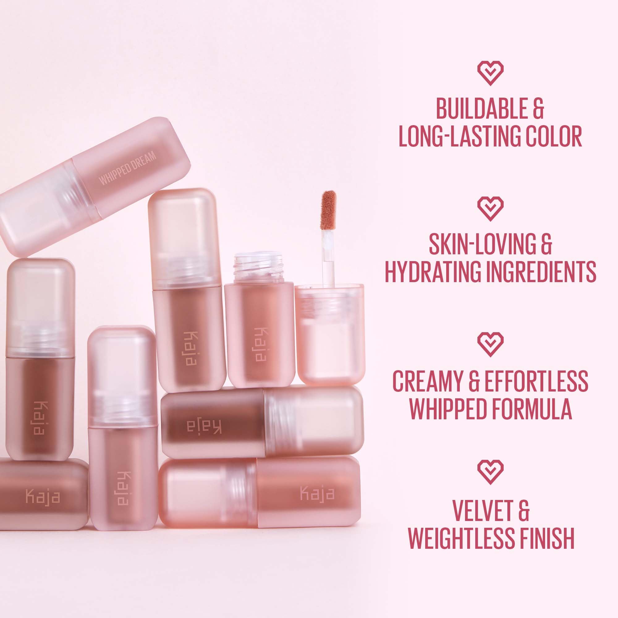 Sombra de ojos líquida multiusos y rubor - Whipped Dream | con aceite de semilla de algodón, 4 tonos, construible, mezclable, acabado semimate aireado, 01 Soufflé de coral, 0.17 onzas 6
