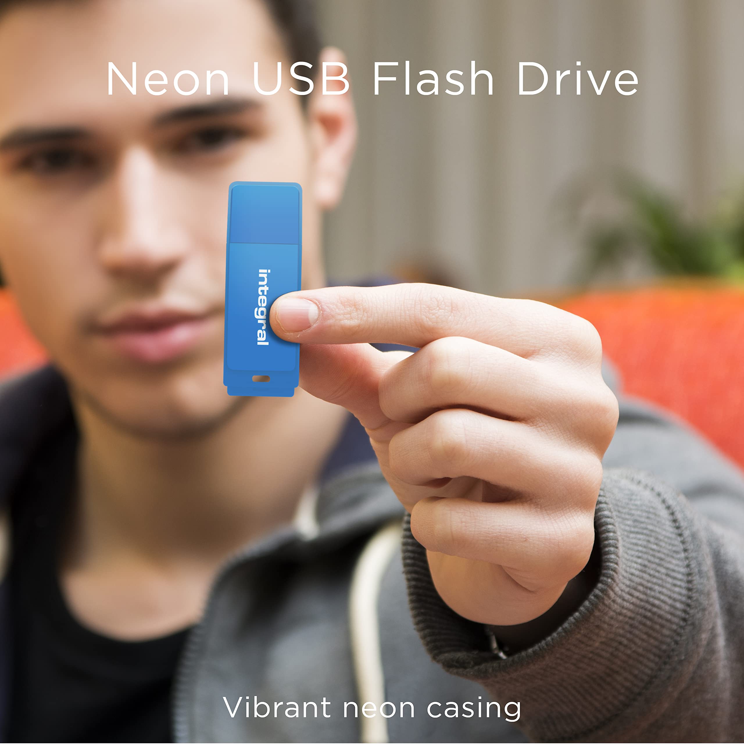 Integral 64 GB Neon USB 2.0 Flash Drive 5-pak (czarny/różowy/żółty/pomarańczowy/niebieski)