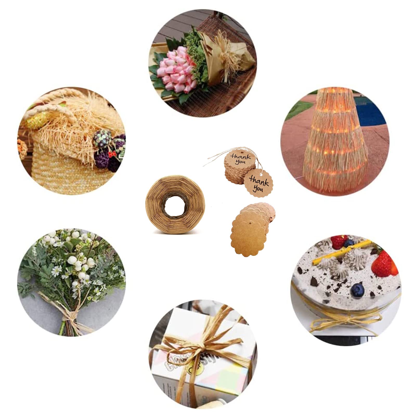 Raphia Naturel 50g - Lien Solide Pour Jardinage, DIY Et Décoration