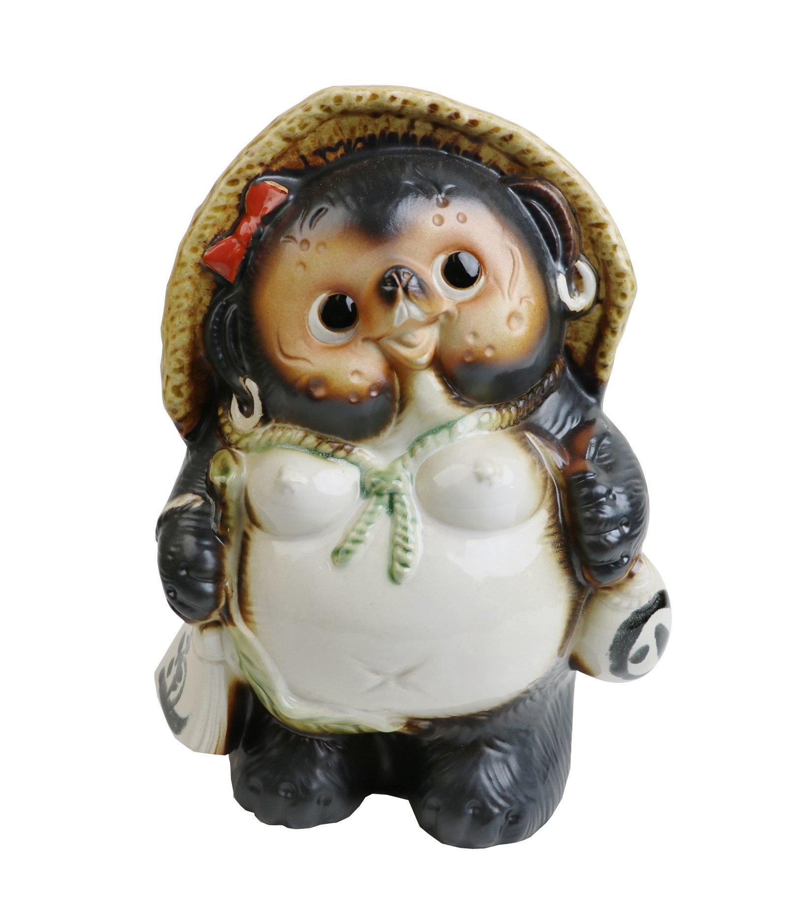 信楽焼　たぬき　置物 信楽焼 17号万福ひねり狸 たぬき タヌキ 開運 縁起物 可愛い 陶器 商売