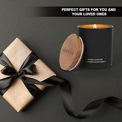 Miniatura 3 de Velas para hombres de madera malvadas para el hogar, velas perfumadas para hombre, aromaterapia de 8 onzas, tiempo de combustión de 50 horas, velas