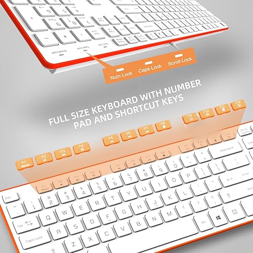 Miniatura 2 de Teclado USB con cable, cómodas teclas de chocolate silenciosas, teclado de computadora ultradelgado duradero con cable (QWERTY) para PC, Windows