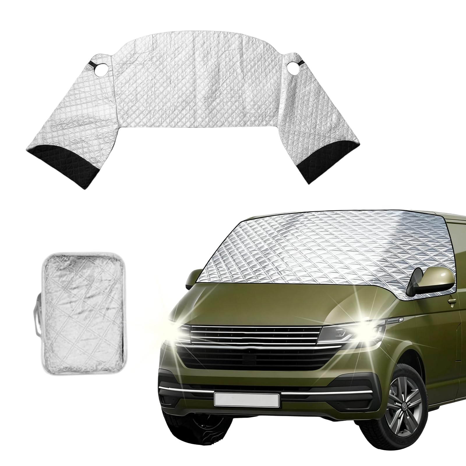 Copertura per parabrezza per VW T5, Antigelo, Copertura per Parabrezza Anteriore Ispessita polvere e ghiaccio, protezione solare Copri Parabrezza Auto Parasole per Finestrino Anteriore