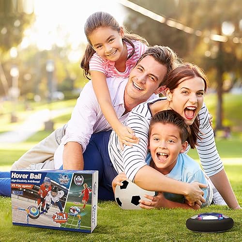 Miniatura 7 de Balón de fútbol Hover juego de pelota de fútbol de hockey 3 en 1 para niños con luz LED recargable regalos de fútbol juegos de bolos juguetes al