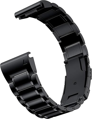 Vista 4 de Correa compatible con Fenix 8 de 2.008 in/Fenix 7X/Fenix 6X, banda de metal de titanio de 0.86 pulgadas, correa de repuesto de ajuste rápido