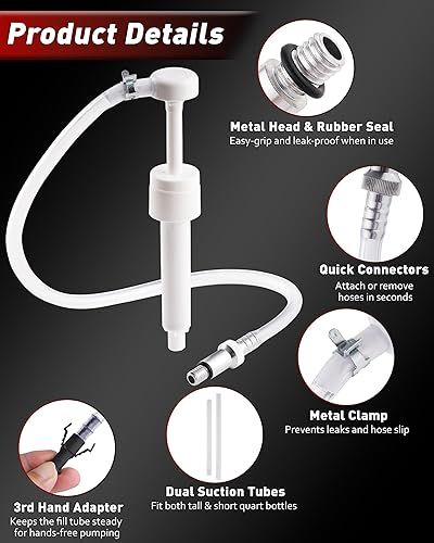 Miniatura 7 de Bomba de fluido para botellas de cuarto de galón estándar, bomba de 8 cc por carrera, aceite de engranaje de transferencia, líquido diferencial y de