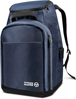 Ski Boot Bag Lynx - Ski and Snowboard Boots Travel Backpack with Helmet Compartment & 50L Capacity | Waterproof Exterior & Bottom - for Men, Women and Youth - coolthings.us