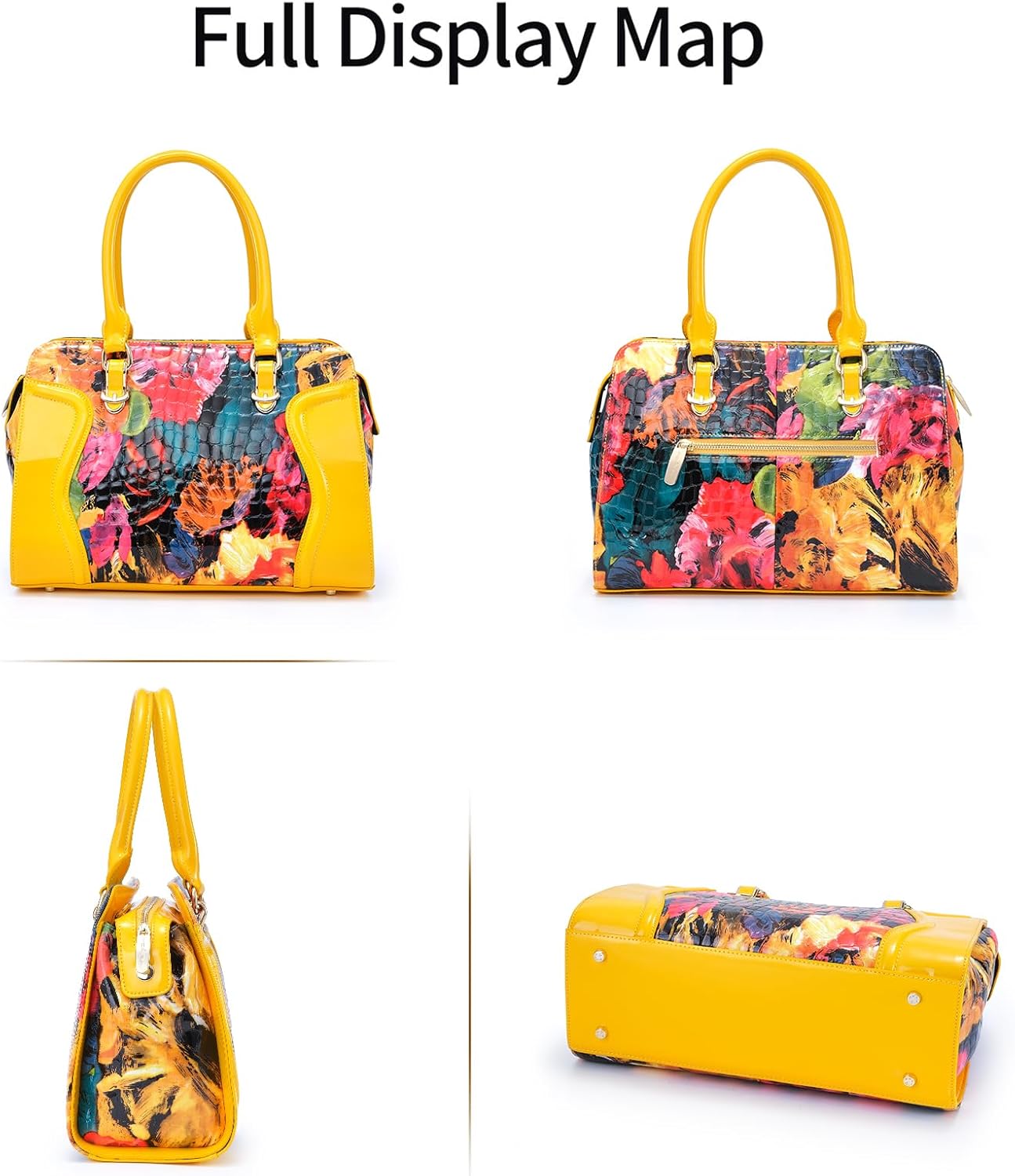 Genuine Leather Tote Bag for Women, Large Womens Crossbody Bag, Black Handbag Leather Purses for Women - Image 4