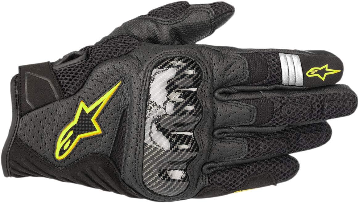 Smx-1 Air V2 3570518155 L Motorcycle Gloves Black Yellow Fluo L