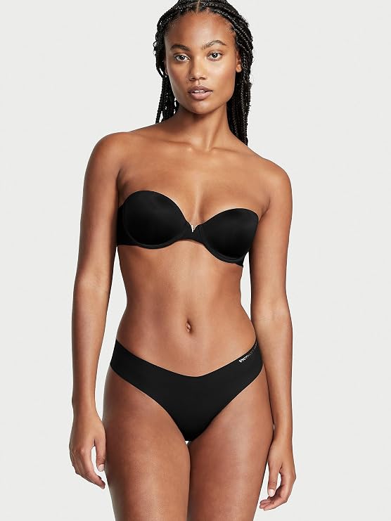 Victoria's Secret Illusions Lightly Lined Smooth Strapless Bra Black