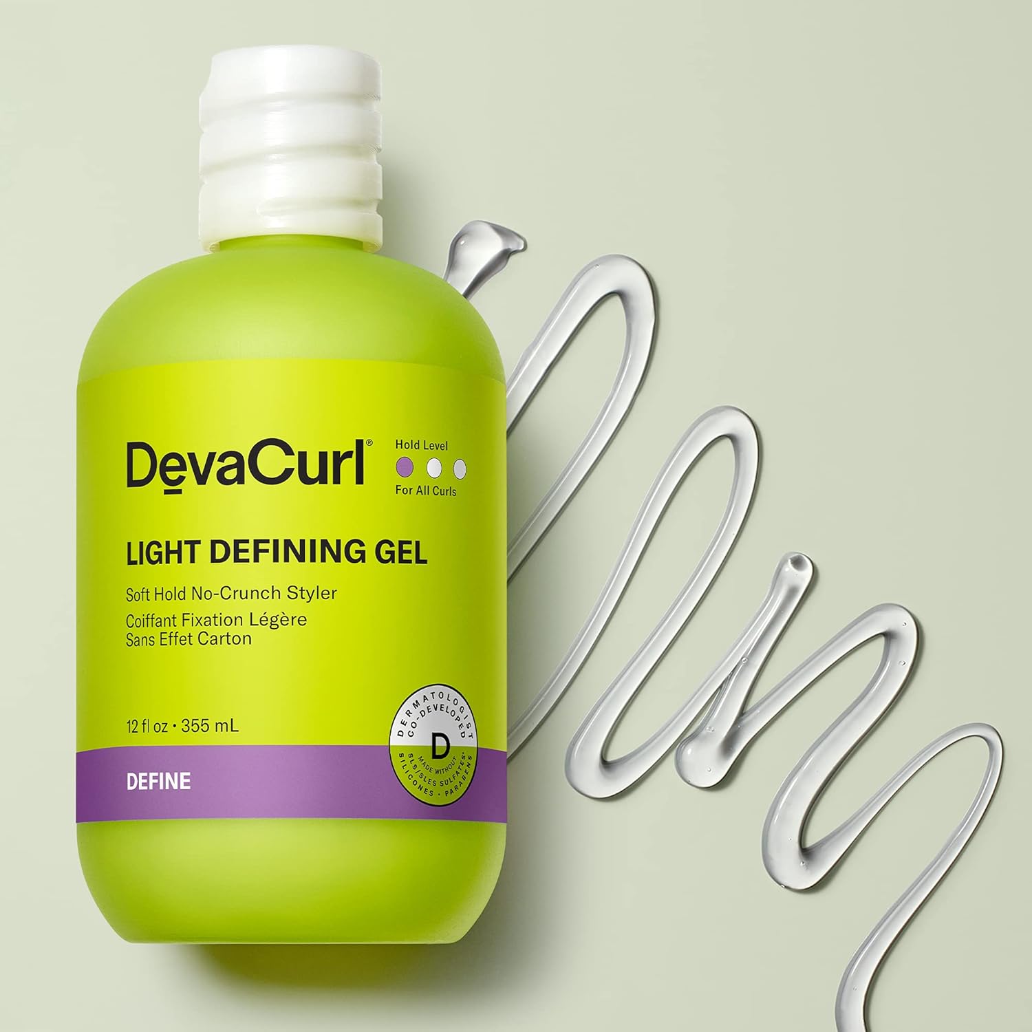 DevaCurl Light Defining Gel Soft Hold No-Crunch Styler, Bright Breeze, 12 fl. oz. : Beauty & Personal Care
