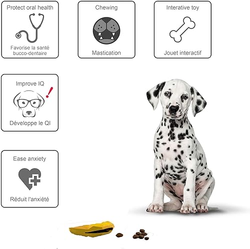 Miniatura 3 de Dispensador interactivo de golosinas para perros para masticadores agresivos, alivio del aburrimiento, enriquecimiento y estimulación cerebral