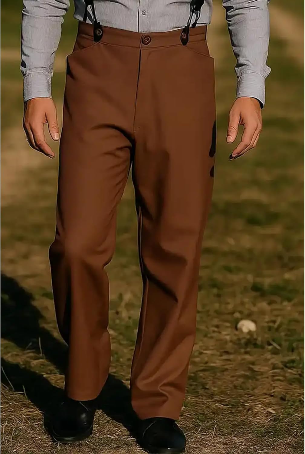 ThePirateDressing Steampunk Cosplay Costume Classic Victorian Men's Pants Trousers - Image 3