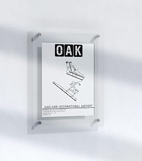 Modern Poster of OAK Oakland International Airport (2) | 11x17 12x18 16x24 24x36 Minimal Unframed Print Wall Art | Minimalism Traveler Gift | Minimalist Artwork for Home Office Decor