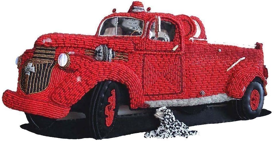 ENGINE CO. 6 Beaded Fire Truck Wall Art firefighter gift Ready to Ship e
