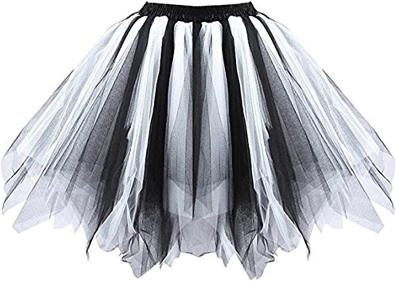 LSCY 1950s Vintage Tutu Layered Tulle Petticoat Party Ballet Puffy Bubble Skirt