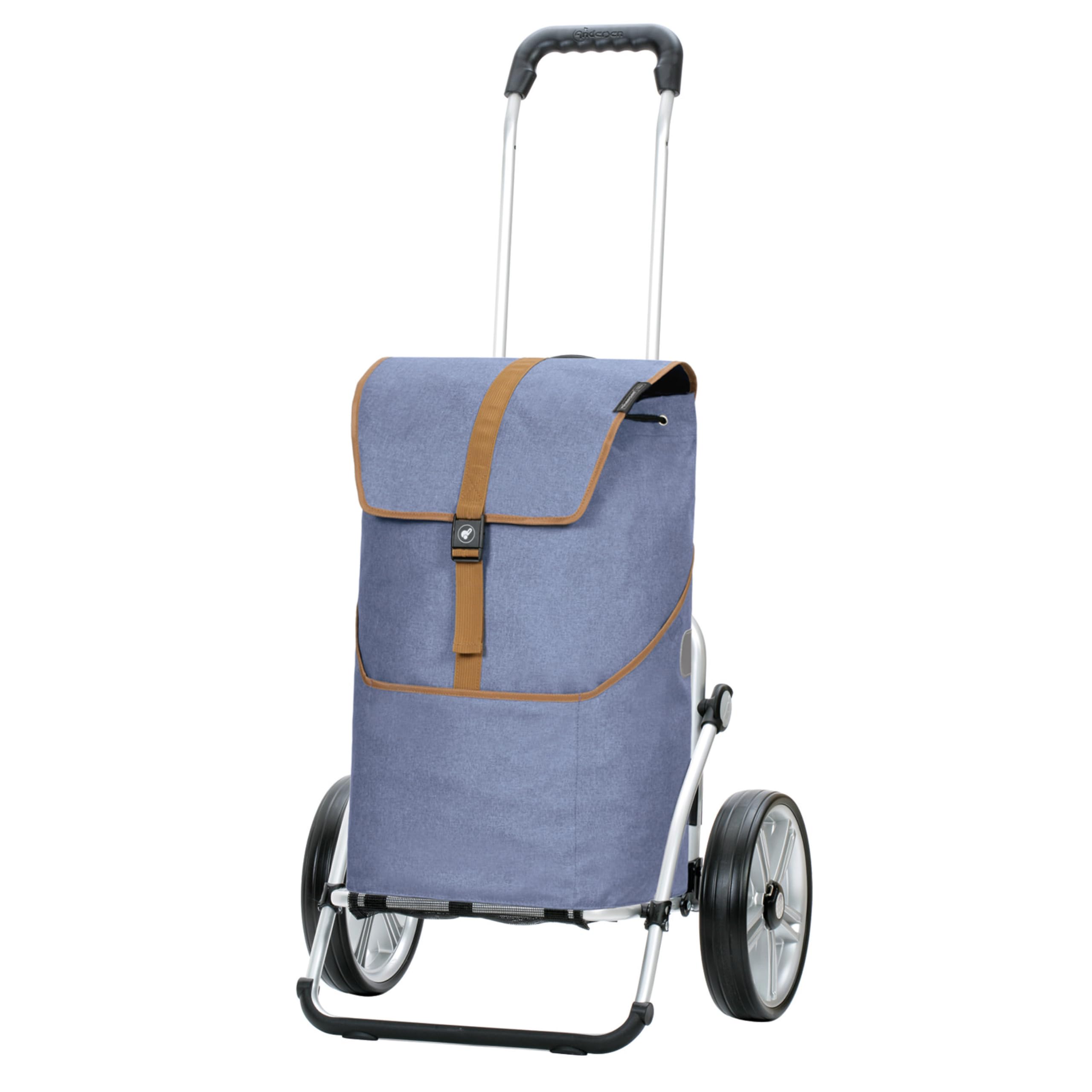 ANDERSEN Royal Shopper Shopping Trolley Auke Lilac 46 L Shopping Trolley Backpack Bag Removable Aluminium Foldable Ball Bearing Wheel