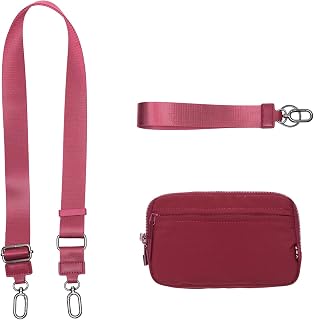Nylon Wristlet Wallets for Women RFID Zip Crossbody Bags with Card Slots | Two detachable straps, 8 card slots, clear ID window, dual compartments, 6.9in phone organizer for travel and everyday carry