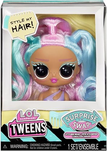 Miniatura 10 de L.O.L. Surprise! Tweens Surprise Swap - Cabezales de peinado que incluyen fabulosos accesorios para el cabello y un hermoso cabello, gran regalo