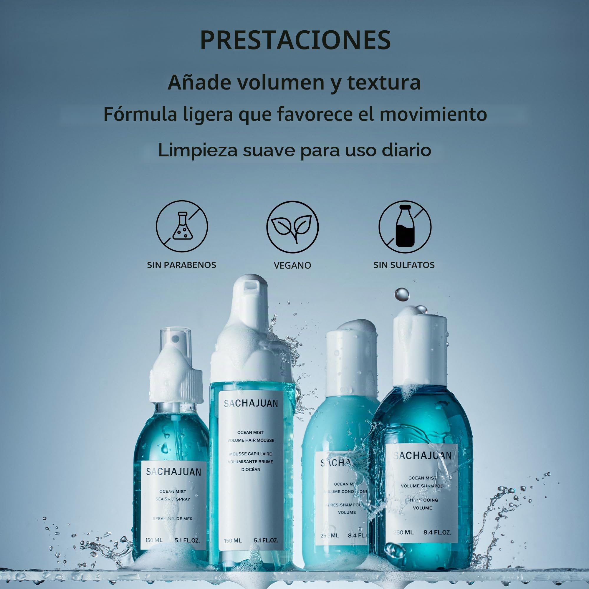 SACHAJUAN Champú Ocean Mist Volume 990 ml