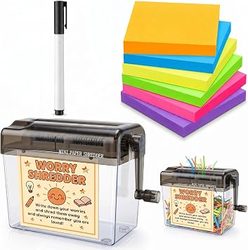 Amazingspark 2 Mini Shredder Set for School Counselor Office, Black