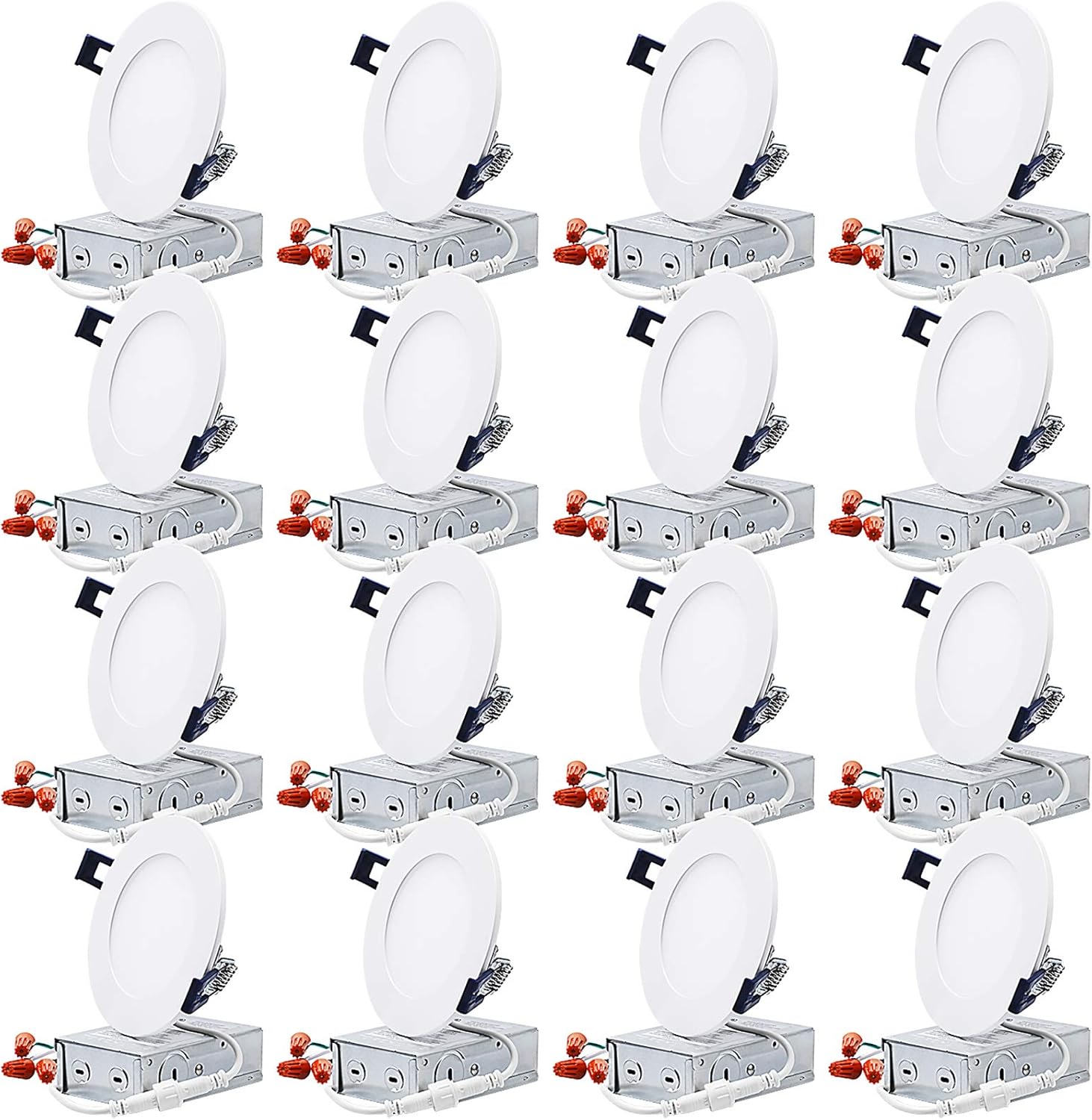 Black Friday - 50% OFF TORCHSTAR 16 Pack 4 Inch Slim LED Recessed Lighting with Jucntion Box Essential Series, 10.5W 800lm Dimmable Ultra-Thin Recessed Lights, ETL & Energy Star Listed, 5000K Daylight, Wet Location Hottest Sale TORCHSTAR 16 Pack 4 Inch Slim LED Recessed Lighting with Jucntion Box Essential Series, 10.5W 800lm Dimmable Ultra-Thin Recessed Lights, ETL & Energy Star Listed, 5000K Daylight, Wet Location