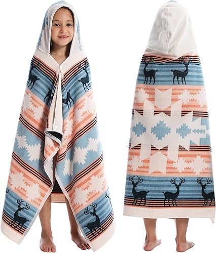 Toallas de baño para niños, toalla para niños con capucha para playa, baño, piscina, toallas de natación de 30 x 50 pulgadas, tamaño grande, ultra