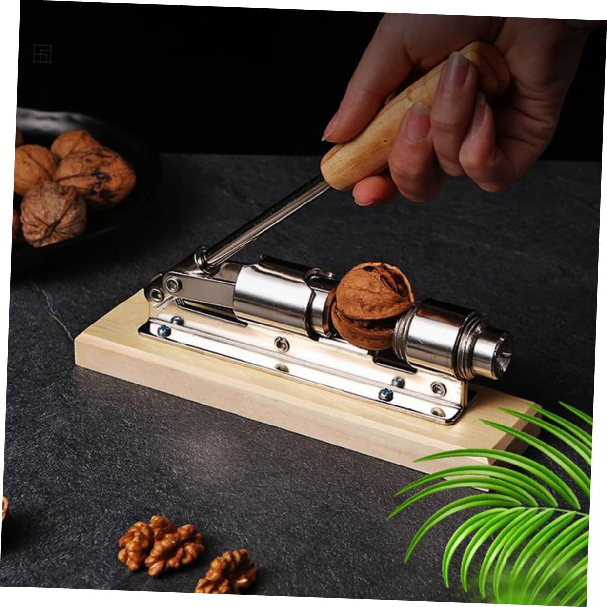 Ciieeo Mechanical Walnut Cracker Tool Heavy Duty Stainless Steel Nut Breaker Ergonomic Design for Easy Use for Nuts 1 Piece