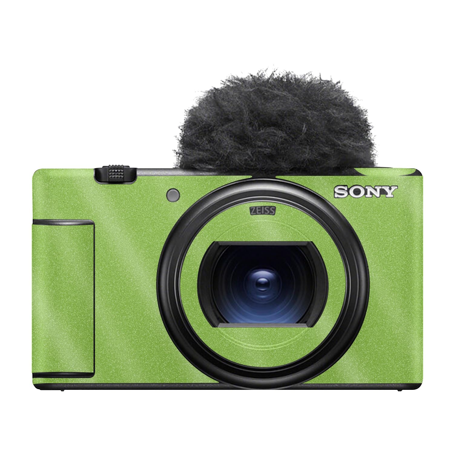 Glossy Glitter Camera Skin Compatible with Sony ZV-1 Mark II (2023) - Solid Lime Green - Premium 3M Vinyl Protective Wrap Decal Cover - Easy to Apply | Crafted in the USA by MightySkins