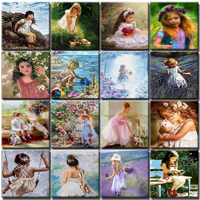 女の子イラスト 21×30 キャンバスアクリル絵の具作品 推し