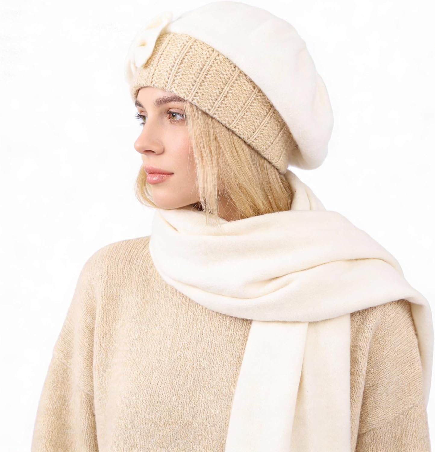 Ruphedy Womens Wool Berets French Beret Beanie Winter Hats Hy022 - Image 2